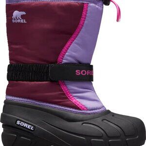 Sorel Lilac and Magenta Kids Snow Boots with Felt Insert Size 4